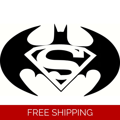 Superman Batman S Logo Morph Combo Die Cut Vinyl Decal sticker Superman Batman S Logo Morph Combo Die Cut Vinyl Decal sticker